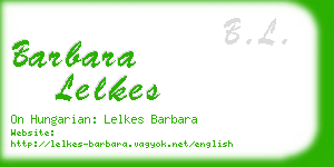 barbara lelkes business card